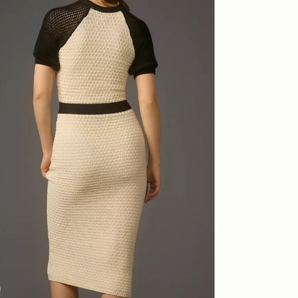 Brand New Daily Practice by Anthropologie Smocked Sweater Midi Dress - Picture 5 of 6